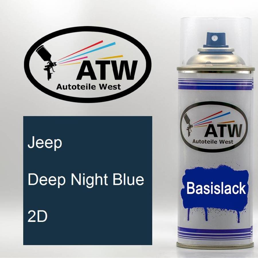 Jeep, Deep Night Blue, 2D: 400ml Sprühdose, von ATW Autoteile West.